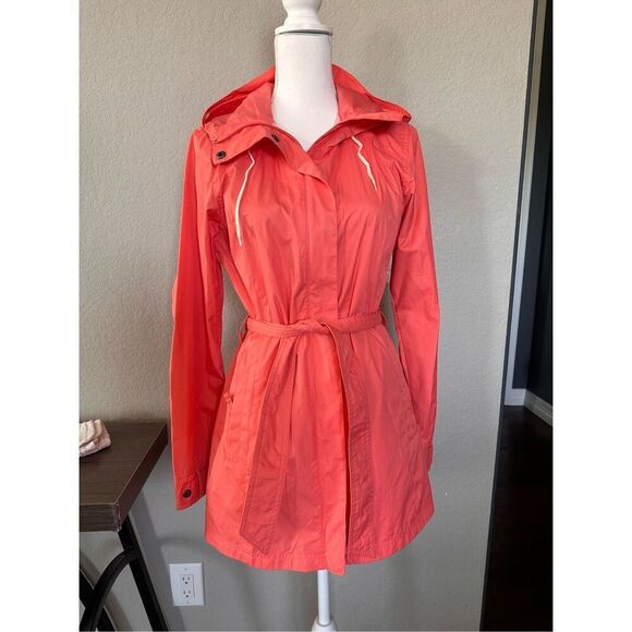 Columbia Women’s Pardon My Trench Rain Jacket in Juicy Coral Peach size Small - Picture 1 of 8
